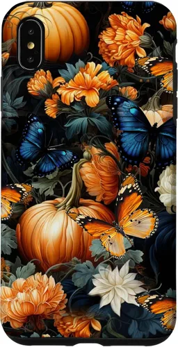 Vista 11 de iPhone 16 Autumn Leaves Butterflies Pumpkins Fall Season Thanksgiving Case