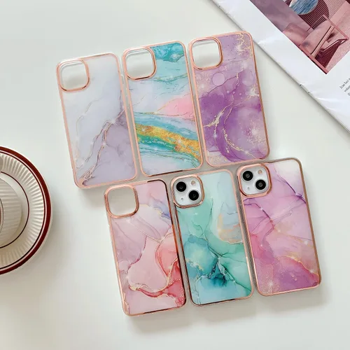 Vista 6 de Funda para Motorola G30 G20 G10, TPU suave + patrón de mármol IMD diseño delgado mejorado cámara y protección de pantalla para niñas y mujeres
