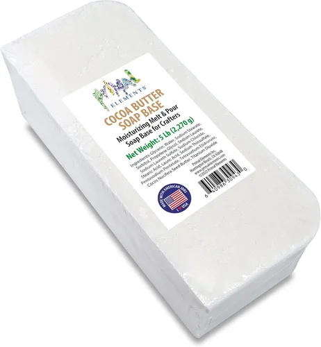 Vista 5 de Primal Elements Base triple de jabón de mantequilla y cacao para hacer jabón y manualidades
