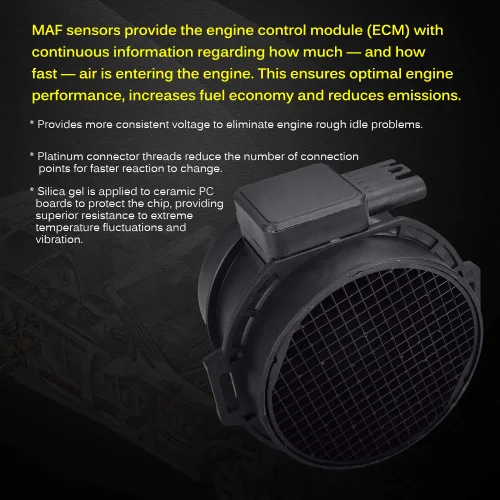 Vista 163 de Medidor de sensor de flujo de aire masivo MAF compatible con Ford con E-150 4.6L, 5.4L 2004-2014, para Ford E-150 Club Wagon 5.4L Reemplazo
