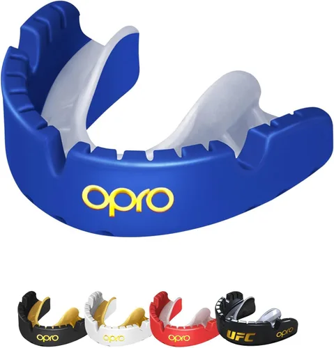 Vista 11 de OPRO Gold Level Moldable Mouth Guard for Braces Premium Fit Age 10+, Impact Sports, MMA and Boxing Mouthguard for Braces, Easy Self-Fit Mouth Guard
