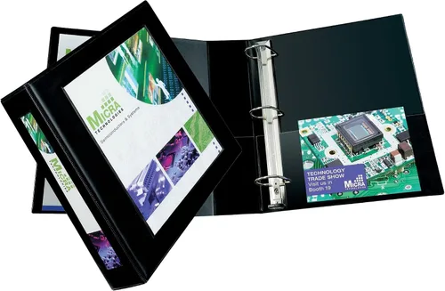 Vista 10 de Avery® Carpeta resistente con 3 anillas, anillos EZD® de 2 pulgadas, 1 carpeta negra (68032)