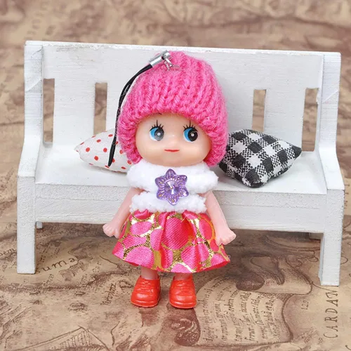 Vista 4 de 8 llaveros de muñecas pequeñas de silicona, mini muñeca de princesa de silicona para niñas, kit de casa de muñecas en miniatura, decoración