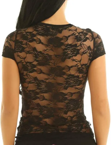 Vista 6 de Lencería sexy para mujer, camisón de red transparente, encaje floral, ropa de dormir