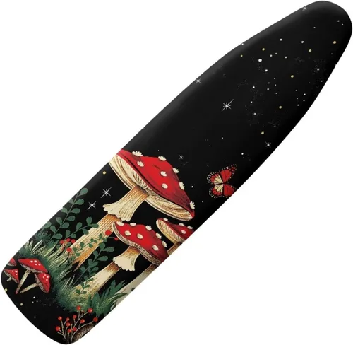 Vista 21 de Funda para tabla de planchar con estampado de rosas vintage con gancho y bucle, sujetadores ajustables, fundas protectoras para tabla de planchar