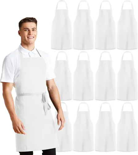 Vista 12 de Avalon Kitchen Aprons for Men - 100% Polyester Chef Apron Women with Extra Long Ties - Cooking Aprons for Women & Mens Apron