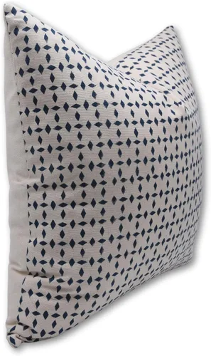 Vista 2 de Fundas de almohada hechas a mano con estampado floral, lona de pato de 14 x 14 pulgadas, funda de cojín para casa de campo, sala de estar