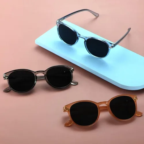 Vista 6 de 3 Pack Sunglasses for Men and Women, UV Protection Outdoor Glasses Vintage Square Full Frame