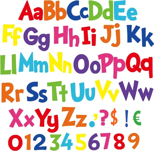 Vista 10 de Tenare Juego de 134 letras de 5 pulgadas, letras del alfabeto de graduación, números del alfabeto, recortes de letras para regalos de estudiantes