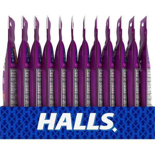 Vista 14 de HALLS Gotas de garganta calmantes para la garganta, 12 bolsas de 25 (300 gotas en total)