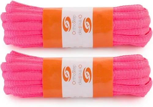 Vista 4 de agujetas planas para zapatos atléticos, paquete de 2 pares. Fabricado en USA