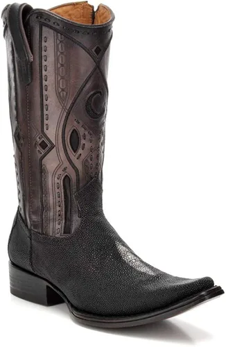 Vista 2 de Cuadra 1B1JMA Stingray Zipper Urban Western Botas (Negro)