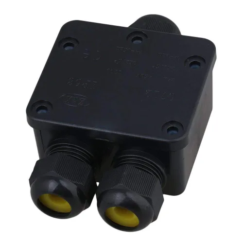 Vista 9 de Caja de conexiones de 3 pines al aire libre IP68 impermeable conector de cable eléctrico, caja de cable de alimentación externa adecuada para vallas