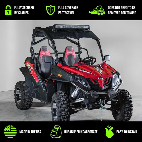 Vista 3 de Parabrisas UTV completo compatible con CF Moto ZForce (excluye los modelos ZForce 950 y 800 2023) - Estándar de 3/16 pulgadas