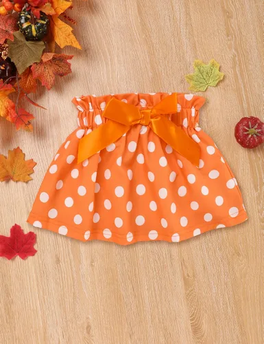 Vista 6 de My First Thanksgiving - Conjunto de vestido de manga larga con volantes para bebé niña