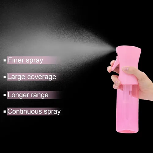 Vista 10 de LERPOLOR Botellas de spray vacías, botella de spray continuo para cabello, botella de agua con spray de niebla fina recargable, cuidado de la piel