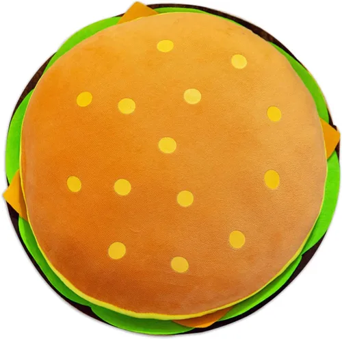 Vista 6 de Almohada de hamburguesa con queso de felpa de 11.8 pulgadas Juguete, regalos para niños