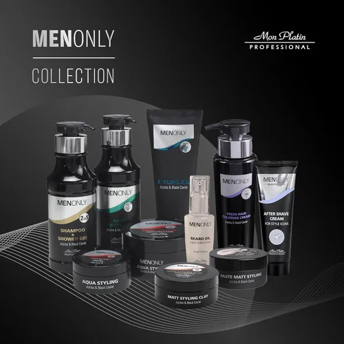 Vista 6 de Mon Platin Gel de peinado para hombre con jojoba y caviar negro, gel para el cabello para hombre con caviar negro y jojoba, fijación fuerte, fórmula