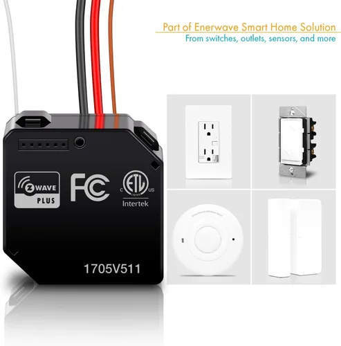 Vista 6 de Módulo de interruptor inteligente por relé Enerwave Z-Wave convierte cualquier interruptor empotrado en pared en un interruptor Z-Wave, 120-277VAC