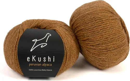 Vista 130 de 100% Hilo de Alpaca Baby para Tejer y Ganchillo - 1 Cono de Hilo Premium DK - Ligero, Hipoalergénico y Térmico Hecho en Perú - Ideal para Proyectos