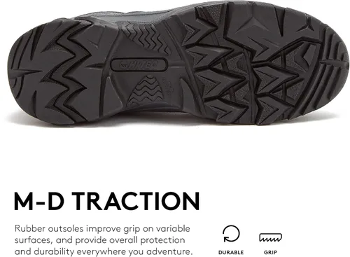 Vista 5 de HI-TEC Ravus WP - Botas de senderismo impermeables para hombre ligeras y transpirables para exteriores