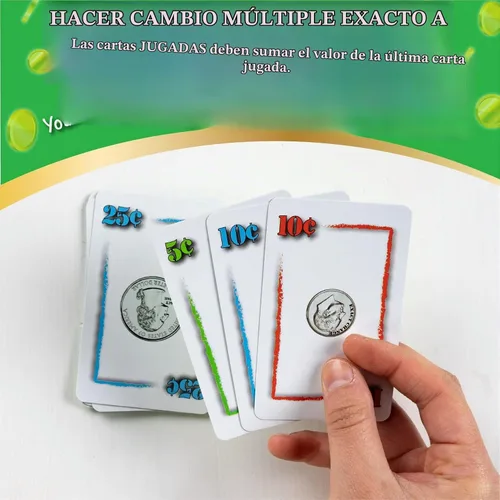 Vista 4 de Juego de cartas de cambio exacto - Juego educativo de conteo de dinero para niños