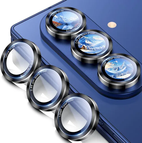 Vista 38 de Uyiton Protector de lente de cámara para Samsung Galaxy Z Fold 7 - Cubierta de pantalla trasera de vidrio templado de grado militar