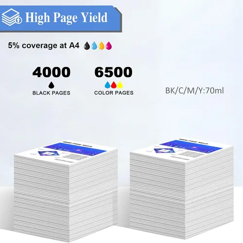 Vista 3 de Tinta 664 T664 compatible con botellas de tinta de repuesto T664 ET-2650 ET-2500 ET-2550 ET-2600 ET-4500 ET-14000 L100 L110 L120 L200 L210 L300 L300