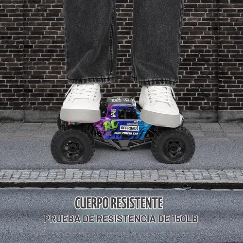 Vista 2 de Camión de control remoto, 1:12 4x4 Offroad Impermeable RC Anfibio Monster Azul