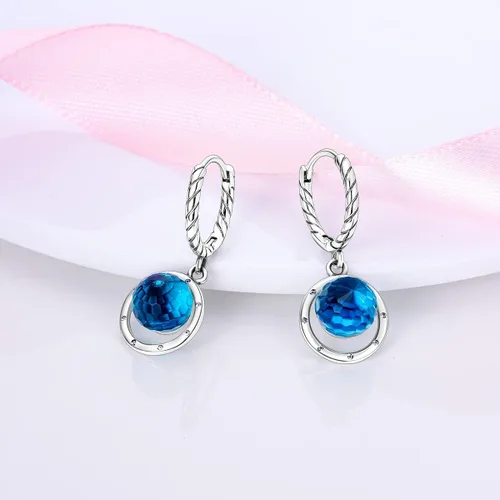 Vista 2 de Hapour 925 Sterling Silver Dangle Earrings for Women Teen Girls, Small Huggie Hoop Earrings with Charms, Dream Catcher Earrings Personalized Feather