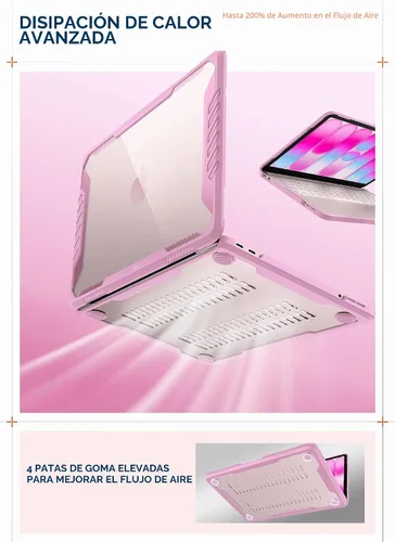 Vista 3 de SUPCASE Funda para MacBook Neo de 13 pulgadas 2026, modelo A3404 A18 Pro Rubor