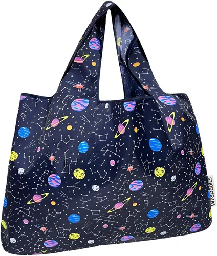 Vista 23 de allydrew Bolsas de comestibles reutilizables de nailon plegables grandes