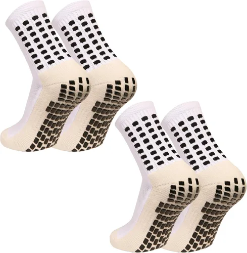 Vista 7 de Calcetines de fútbol con agarre para hombre, calcetines atléticos antideslizantes, calcetines de fútbol americano y baloncesto antideslizantes