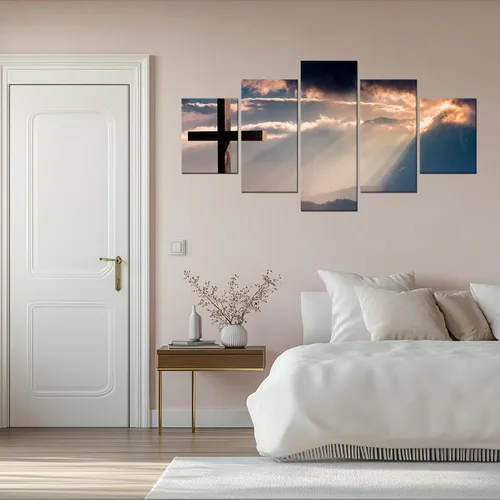 Vista 54 de Arte de Pared Cristiano Símbolo Religioso Cuadro Enmarcado Pintura de Cruz de Cristo Cruces Decoración de Pared Impresión en Lienzo de Cruz Póster