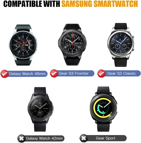Vista 2 de MoKo Anillo de bisel compatible con Samsung Gear S3/Galaxy Watch 1.811 in, cubierta adhesiva de acero inoxidable resistente a los arañazos