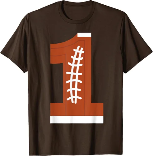 Vista 7 de 1st Birthday Football Ball Boys Camiseta de regalo de 1 año Negro