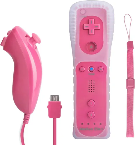Vista 8 de TechKen 2 Pack Wii Controllers with Wii Motion Plus Inside Shock Wii Nunchuk Controller Compatible Nintendo Wii, Motion Plus Wii Controller