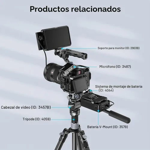 Vista 9 de SmallRig Kit de jaula para cámara A7 III / A7R III para Sony Alpha 7 III/Alpha 7R III, jaula completa con mango superior para ARRI y abrazadera