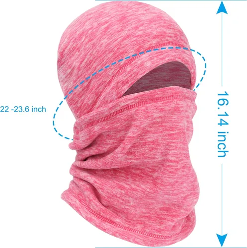 Vista 3 de mysuntown - Pasamontañas de esquí para mujer y hombre, cubrebocas de invierno, Balaclava, 22