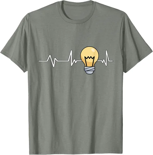 Vista 63 de Bombilla Heartbeat bombilla regalo bombilla bombilla camiseta Negro