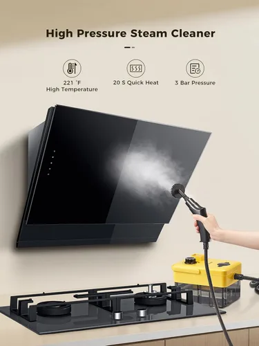 Vista 2 de Limpiador de vapor de mano, vapor de alta presión de 2500 W