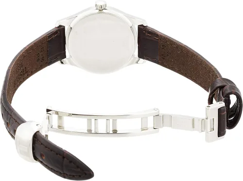 Vista 5 de Tissot Tradition 55 reloj de señoras de cuero marrón esfera blanca T0630091601800