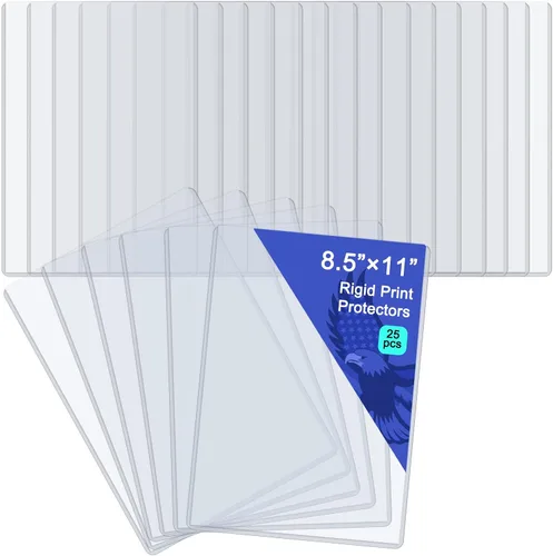 Vista 10 de Rainmae Paquete de 30 protectores rígidos de impresión de 4 x 6 pulgadas, protectores rígidos transparentes e impermeables para hojas de páginas