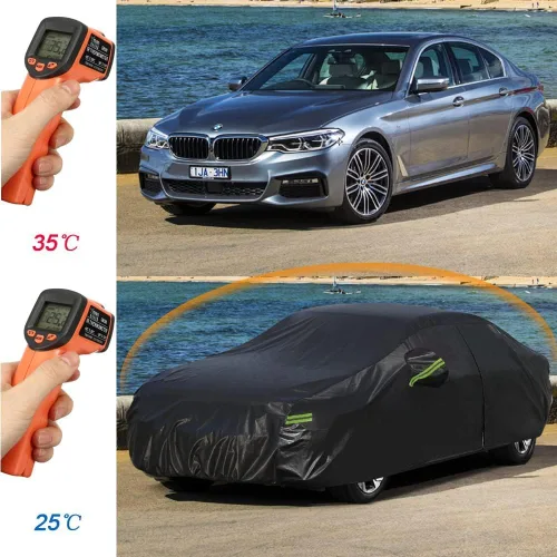 Vista 2 de Kaugung - Funda de automóvil de 7 capas, ajuste personalizado para Audi S3/RS3 Hatchback 1998-2025, impermeable, resistente a todo tipo de clima