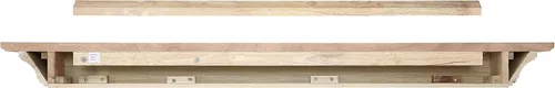 Vista 4 de Pearl Mantels ARYB72418 - Estantería de madera de buen gusto y simple, 72 pulgadas, sin terminar