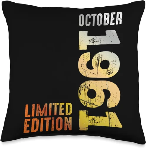 Vista 4 de Since October 1961 Retro 1961 Vintage 1961 October Throw Pillow
