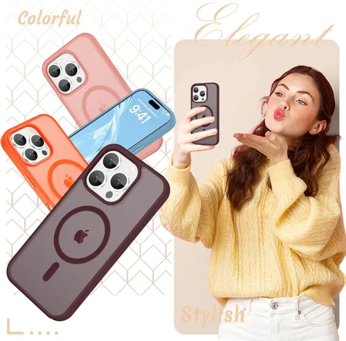 Vista 995 de Funda para Google Pixel 10 Pro XL, cubierta magnética mate, color negro Fit for MagSafe, Screen Protector included, Shockproof Military Grade