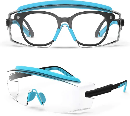 Vista 29 de Gafas de seguridad antivaho Gafas de seguridad sobre gafas protectoras con lentes antiarañazos ajustables