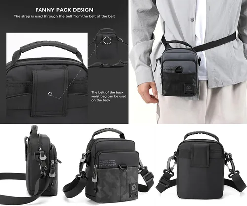 Vista 3 de Small Crossbody Bag Mini Side Shoulder Bag For Men, Women Mini Messenger Satchel Bag