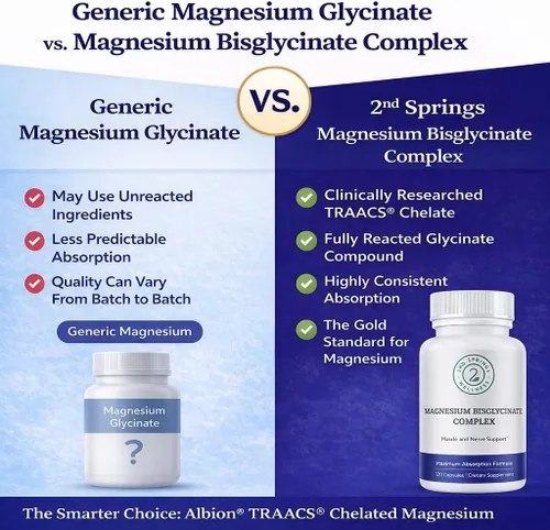 Vista 2 de Complejo de bisglicinato de magnesio 400 mg Suplemento Albion TRAACS Quelado, máxima absorción, suave para el estómago, altamente biodisponible